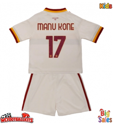 AS Roma Manu Kone #17 Replica Away Stadium Kit for Kids 2026-27 Short Sleeve (+ pants)